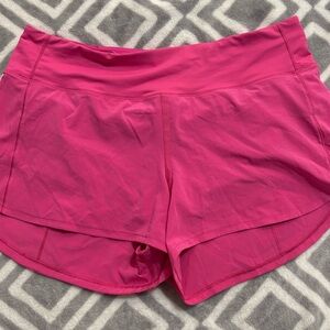 Lululemon mid rise speed up 4” shorts size 10